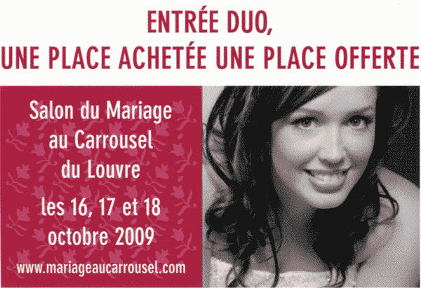 Invitation Salon du mariage du Carrousel du Louvre